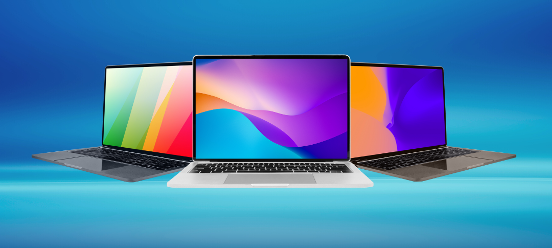 Blue Gradient Modern Professional Gadget Laptop Store web post